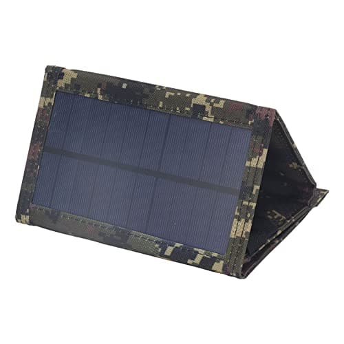 FTVOGUE Solar Panel Charger Monocrystalline Foldable Solar Charger 10W Dual USB 5V 2A 23 to 24 Percent Conversion for Hiking Camping Backpacking Travel (Camo Print)
