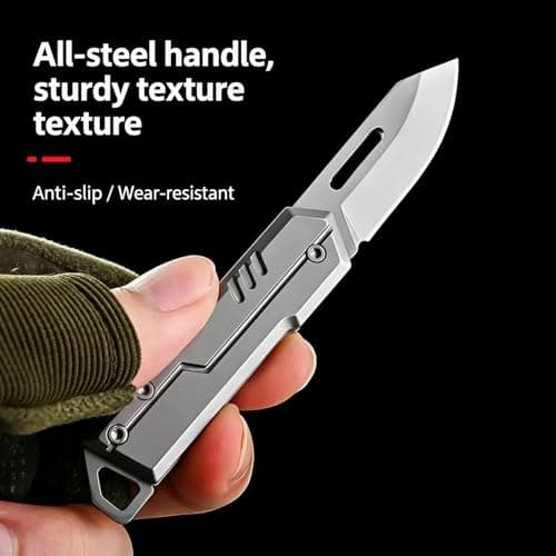 1 Pieces Folding EDC Pocket Knife, Multi Tool with Cutting Function,Ergonomic Stainless Steel Foldable Multifunctional Small Pocket Box Opener,Pocket Gadgets for Men Outdoor, Camping, Hiking — view 2