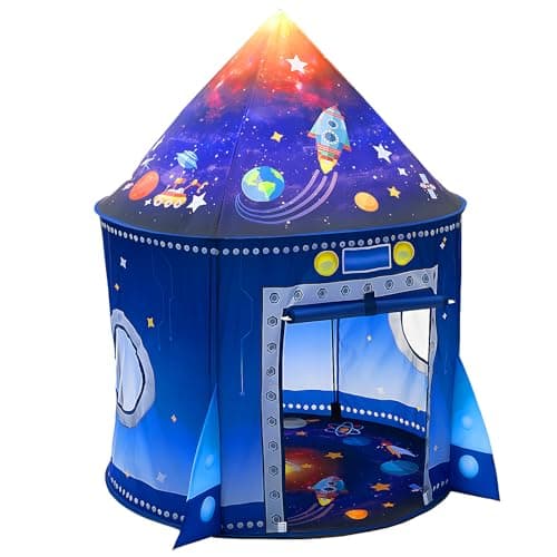 WillingHeart Rocket Ship Play Tent for Kids Boy Girl
