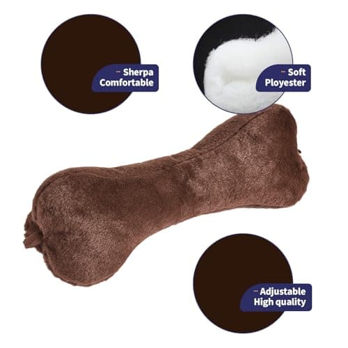 Jiangding Neck Pillow soft Bone shape for sofa Armchair Recliner Couch Office Chair Airplanes Sleeping Travel Great Pain Relief Supportive Neck Head Waist Fixable (Brown-ty) — view 5