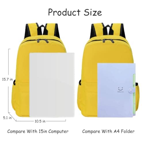 POWOFUN 15 inch Kids Elementary Backpack Lightweight Casual Travel — view 4