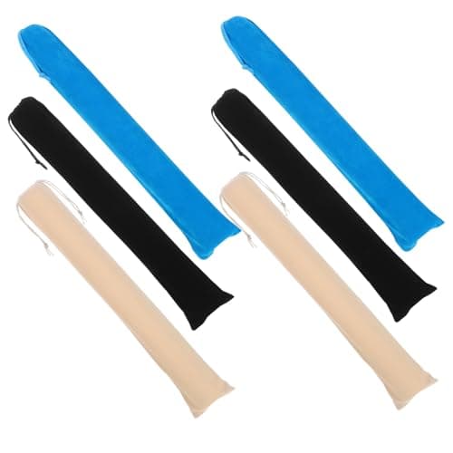 6pcs Velvet Drawstring Folding Hand Fan Pouch for Travel and Decor