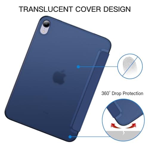 JETech Case for iPad mini A17 Pro/6th Gen (2024/2021), Navy Blue — view 4