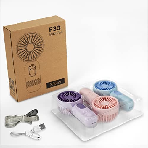 VanSmaGo 3 Pack Cute Eyelash Mini Portable Handheld USB Fan — view 6