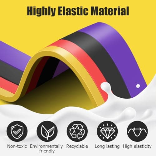 Flintronic Resistance Bands Set, 4 Different Levels Exercise Bands, Pull Up Bands Set for Men Women, Workout Bands for Home, Gym, Muscle Toning, Yoga, Stretch Mobility, Strength Training — view 3