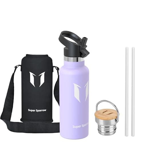 Sparrow Metal Water Bottle with Straw - Insulated Water Bottles Kids 500ml