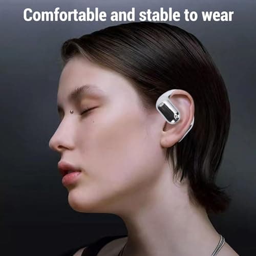 POENVFPO 3 in 1 Wireless Headphones with Voice Translator, IPX6, for Business Travel (Silver) — view 4