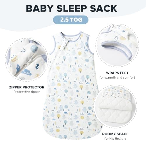 ToyaTec Baby Sleeping Bag 2.5 Tog Super soft Rayon Made from Bamboo,Baby's Bamboo fiber Sleeping Bag Autumn Winter Sleeping Blanket(Bear,L) — view 2