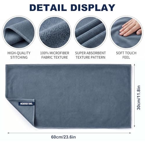 TW1TGOFT 3Pack Small Microfibre Towel - 30x60cm Super Absorbent & Quick Dry Sports Towel for Men Women, Lightweight Sweet Towel for Gym Yoga Travel Beach Camping — view 5