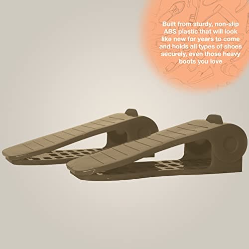 AQUARIUS Space Saver Standard Size Shoe Organisers (Brown) — view 4