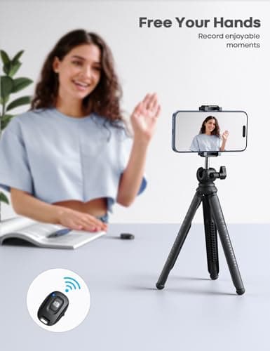 Lamicall Mobile Phone Tripod, Flexible Camera Tripod With Remote — view 3
