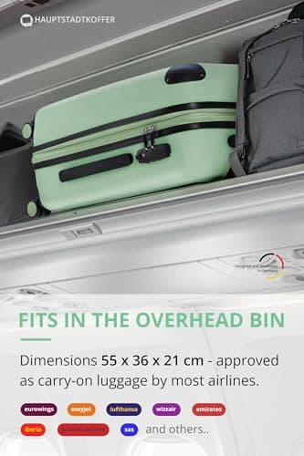 Hauptstadtkoffer Spree – Cabin Luggage, 55 × 35 × 20 cm for All Airlines, Travel Suitcase, Hard Shell Trolley, Carry-On Suitcase, Mint — view 2