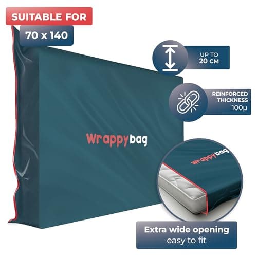 Wrappybag Mattress Bag for Moving - Opaque Storage Cover Toddler — view 2