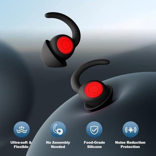 SUPCEAT Ear Plugs for Sleeping Noise Canceling, 2 Pairs(S/L) Reusable&Washable Earplugs Sound Blocking, Soft Silicone Noise Reduction Ear Plug for Sleep, Music, Parties, Festivals, Concerts — view 3