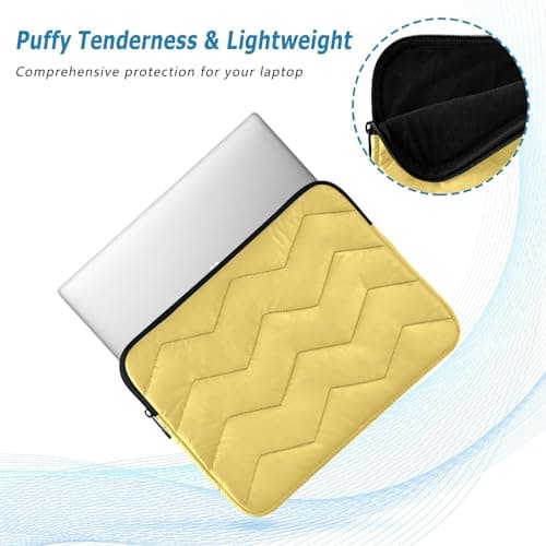Lemon Yellow Laptop Sleeve Case 13.3 Inch Laptop Cover Bag Lightweight Computer Protectors for Work Travel — view 5