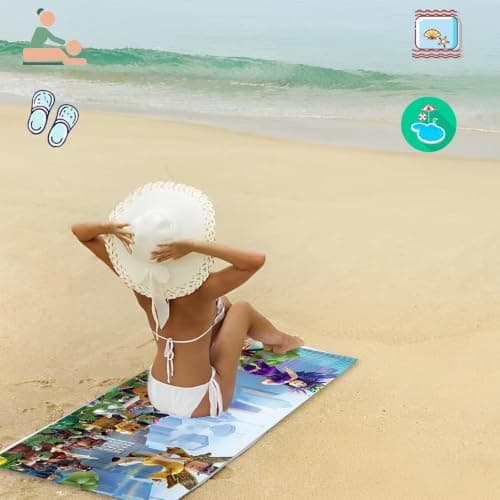 Driflo Roblx Bath Towel, Roblx Beach Towels, 29.5 * 59in Bath Towel, Super Soft and Durable for Bathroom, Gifts for Fans, Suitable for Sunbathing on the Beach — view 4