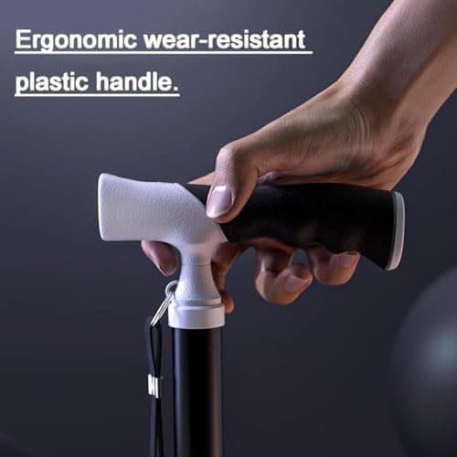 Nordic Walking Poles Telescopic Walking Lightweight T-handle Hiking Stick Adjustable Dual-purpose Hiking Poles For Women And Men, Black, 38~105cm — view 5