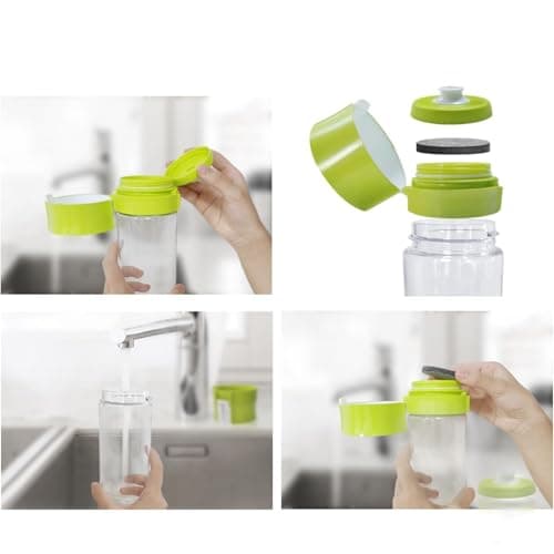 KIMHOME 4 Pack Water Filter – Compatible with Brita Fill & Go Water Filter Bottles, Sport Bottles and Carafes, 5.5CM Activated Carbon Filter Reduces Chlorine, Microparticles & Imp — view 5