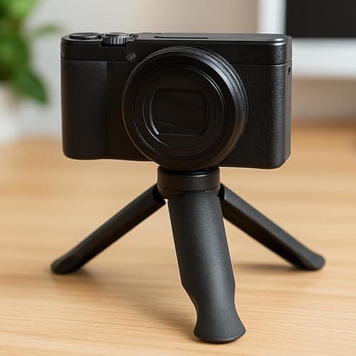Tabanzhe Mini Tripod Desktop Tripod Stand for Pocket 3 & 2 Camera Portable Small Tabletop Mount with 1/4" Screw Hole for Selfie Stick DLSR Digital Cameras,Black — view 4