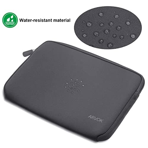 Arvok 15 15.6 16 Inch Laptop Sleeve Multi-Color Size Choices Case/Water-Resistant Neoprene Notebook Computer Pocket Tablet Briefcase Carrying Bag/Pouch Skin Cover for HP/Dell/Lenovo/Asus/Acer Grey — view 5