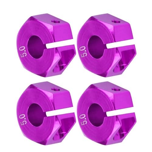Wheel Hex Hub Adapters, 12mm Universal Wheel Hex Hub Adapter for HSP Sakura 1/10 Scale RC Car(5mm, Purple) Model Car Accessories — view 5