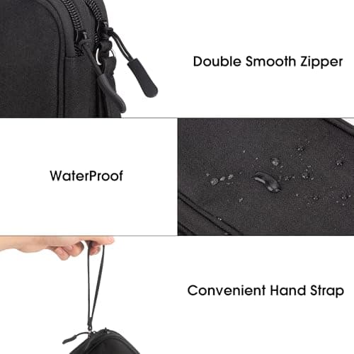 Arae Travel Essentials Electronic Organizer Double Layer - Black, M — view 4