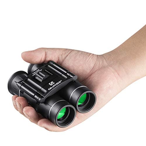 QUNSE Small Compact 10x25 Binoculars for Adults Kids Travel Waterproof