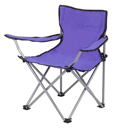 Livhome Kids Camping Chair Lightweight Folding Garden Beach Seat with Carry Bag | Heavy Duty Steel Frame Arm Chair | Portable Chair for Outdoor & Camping | For Ages 2 to 6 Years Old (Purple) — view 4