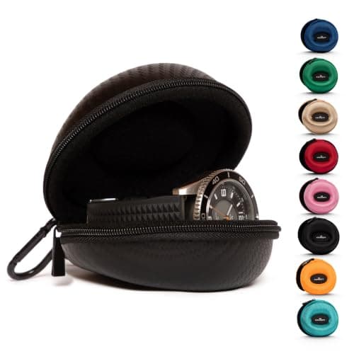 Kennett Watch Case, 50mm, Impact & Water-Resistant (Black Carbon Fibre)