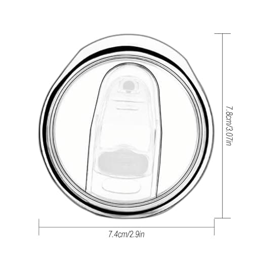 Replacement Lids for 20oz Tumbler, Spill Proof Magnetic Slider Cover Compatible with Yeti Rambler, Stanley Cup and Coffee Travel Mugs, BPA Free Clear Plastic (2 Pack) — view 2