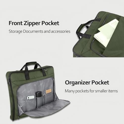 MATEIN Suit Carrier for Men, Travel Garment Bags with Strap for Business — view 3