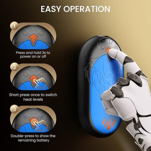 Rechargeable Hand Warmers 2 Pack, 24 Hrs Warmth, Magnetic Electric Heater — view 5