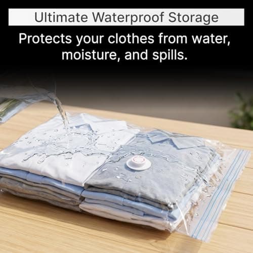 DOMIRA Vacuum Storage Bags – Space Saver Bags For Clothes, Duvets, Travel – Airtight Compression Seal – Reusable, Heavy Duty Vacuum Bags (Small, 3PK) — view 6