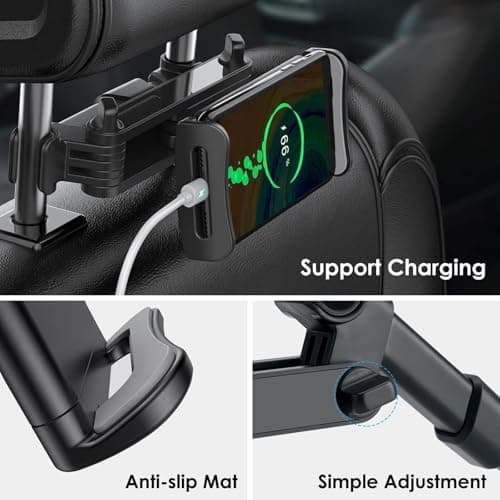 Linkstyle Car Tablet Holder, Stretchable Headrest Tablet Mount — view 6