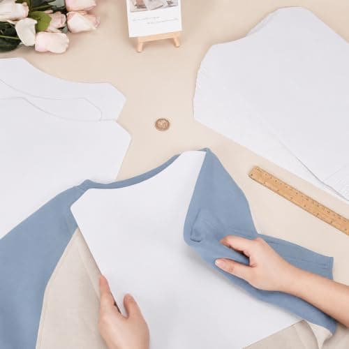 VALICLUD Cardboard Shirt Inserts 50Pcs White Foldable Boards for T-Shirts and Wool Sweaters Packaging in Retail and Online Seasonal Use — view 2