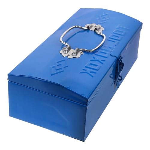 Blue Iron Tool Box with Lockable Design for Easy Transport