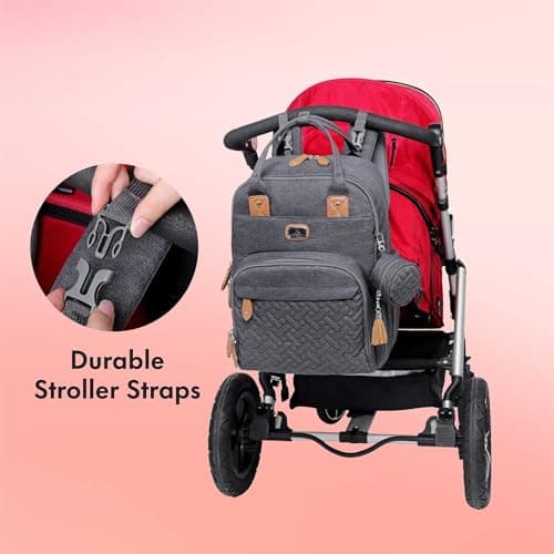 Dikaslon Baby Changing Bags Backpack, Large Baby Bag, 19 Pockets, Outdoors — view 6