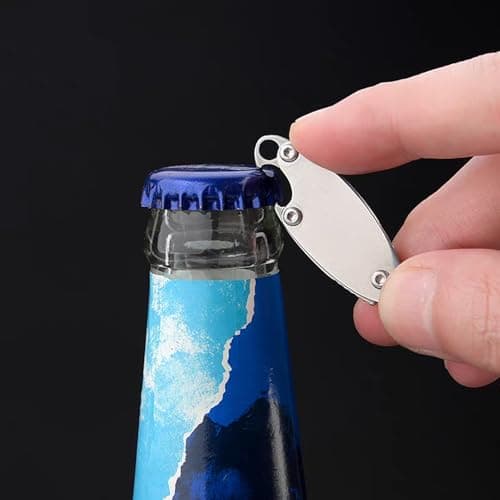 Mini Pocket Box Opener,2Pcs Small Multitool Box Cutter,Titanium Boxs Tool,Portable Keychain Utility Bottle Opener,EDC Gadgets,Little Cutting Tool for Camping,DIY,Hiking,Fishing,Gift for Women,Men — view 6