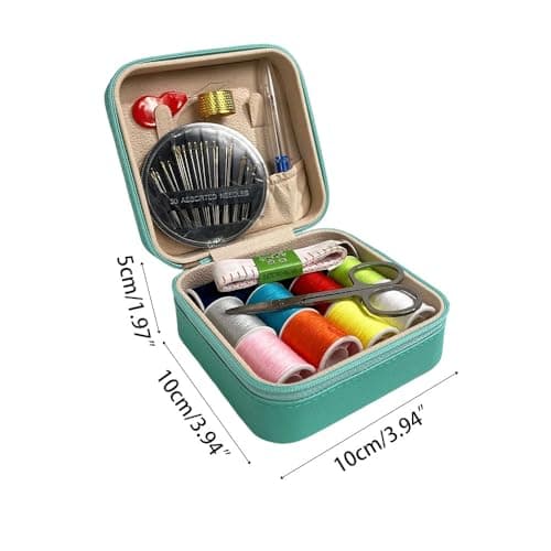 Portable Sewing Kit for Adults, Travel Sewing Supplies with Needles, Colorful Thread, Scissors, Thimble & Mini Sewing-Box for Home & Travel Emergency — view 4