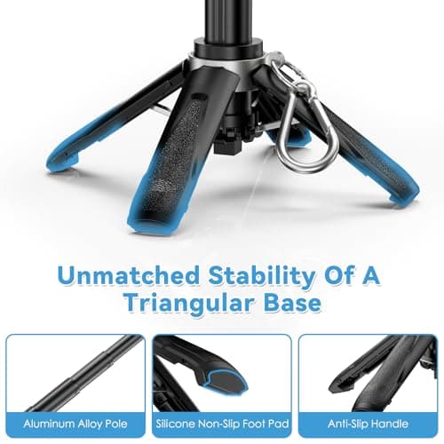 CloudValley PocketFlex Mini Tripod with Zoom Control, 3-in-1 Pocket Size Phone Holder Selfie Stick, Clamp Mount, Bluetooth Remote for iPhone/Android Vlog & Photo — view 6