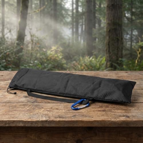 Vaguelly 2pcs Black Nylon Camping Storage Bags for Tables and Yoga Mat — view 5
