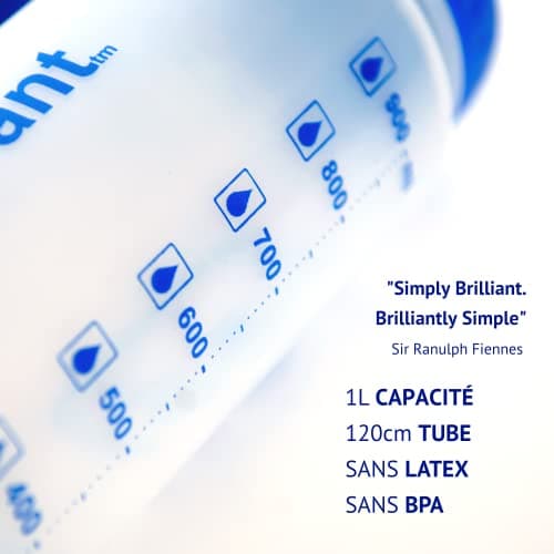 The Hydrant: Solving the Problem of Reaching, Lifting or Holding Drinks. Independent Access to Fluids - Unique & Ingenious Long Straw Water Bottle for the Elderly, Vulnerable and Disabled - 1 Litre — view 3