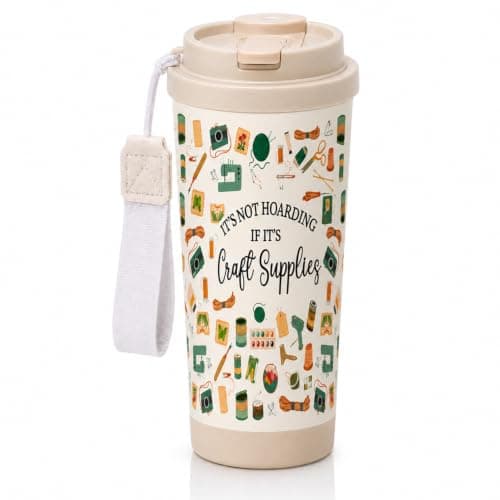 Crafting Lover Gift Tumbler 2-in-1 Lid Stainless Steel Coffee Tumbler