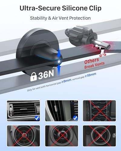 YOSH Magnetic Phone Holder for Car Air Vent, Phone Magnet, Car Accessories — view 3