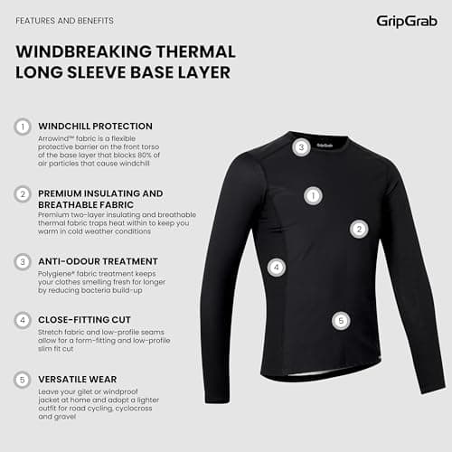 GripGrab WindBreaking Thermal Long Sleeve Cycling Base Layer Undershirt — view 2