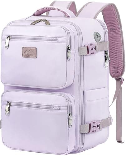 LYNXCHER Ryanair Cabin Bags 40x20x25 Travel Backpack Carry-ons Hand Luggage Bag Small Rucksack Underseat Cabin Size 20L Flight Laptop Bags(Light Purple, S)