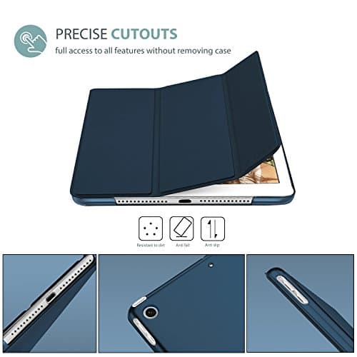 ProCase Smart Case for iPad Mini 1 2 3 7.9 inches(Mode: A1432 A1454 A1455 A1489 A1490 A1491 A1599 A1600), Ultra Slim Lightweight Stand Cover with Translucent Back Support Auto Sleep/Wake –Navy — view 3