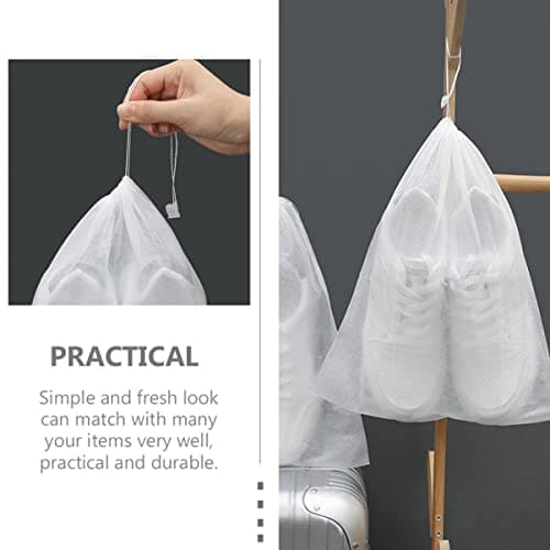 Didiseaon 50pcs Travel Drawstring Shoes Bags Breathable Non-Woven Fabric Shoe Storage Pouches for Travel and Closet Storage Long-time Use — view 6