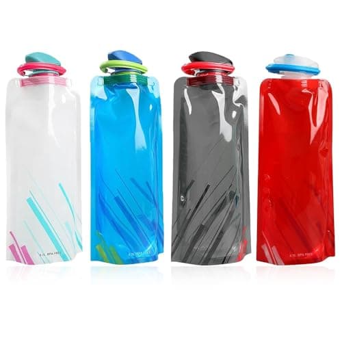 Foldable Water Bottle, 700ml Fully Collapsible Stock Bottle Pack of 4