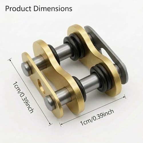 520HV Gold O Connector Link for DID - Ring Motorcycle Chain Master Link Connector Kit – 1 Set – High-Strength Steel Split Clip Chain Lock Joint – Motorcycle Engine Chain Repair and Maintenance — view 2